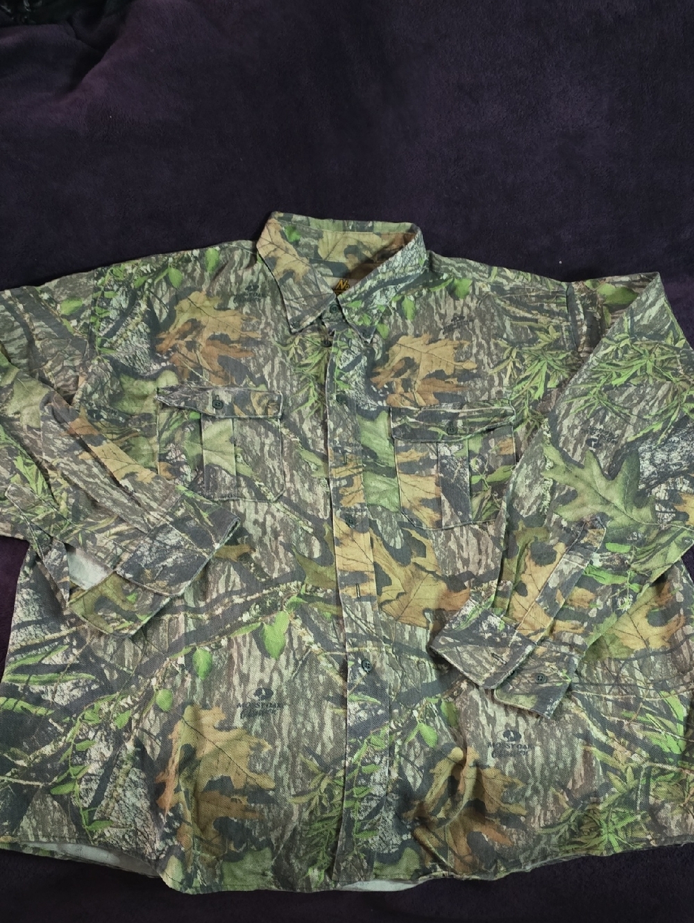 No Trace Camo Long Sleeve Button Down
